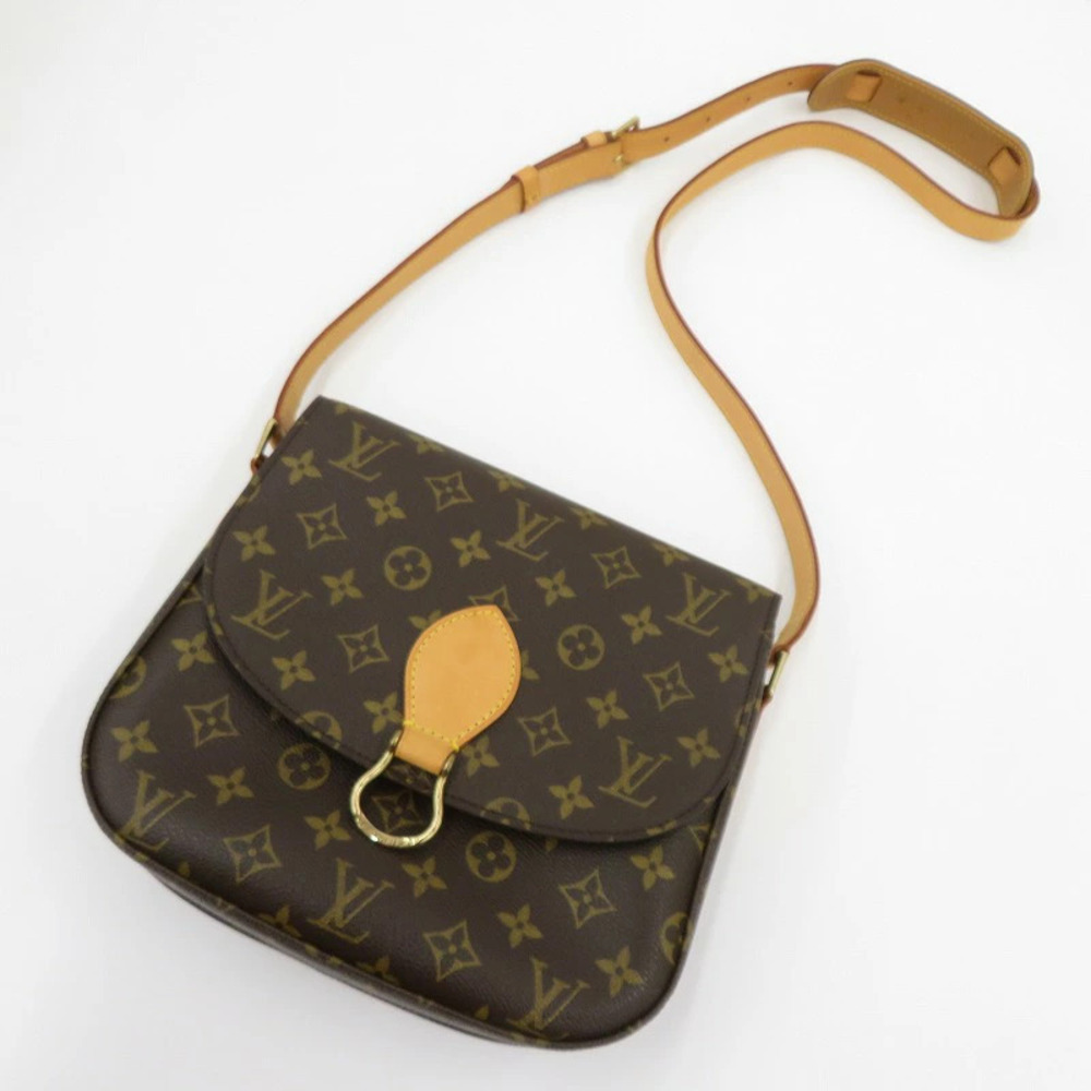 LOUIS VUITTON Monogram Saint Cloud Shoulder Bag Brown